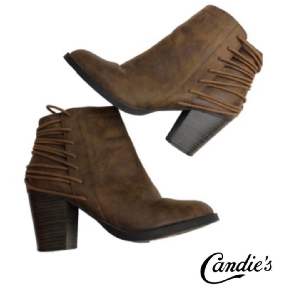 Candie's Brown Ankle Boots for Women Sz 9 M